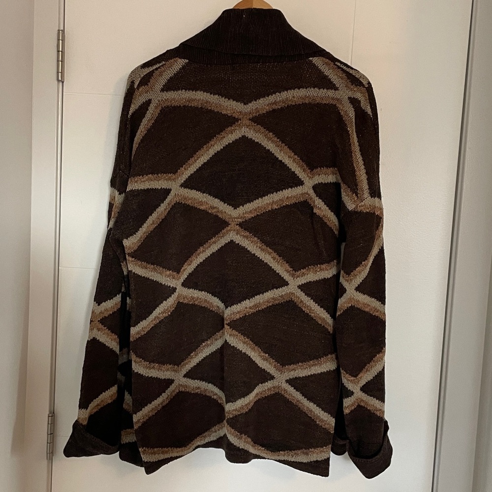 Lauren Ralph Lauren cotton linen shawl collar cardigan - size L - Picture 2 of 7